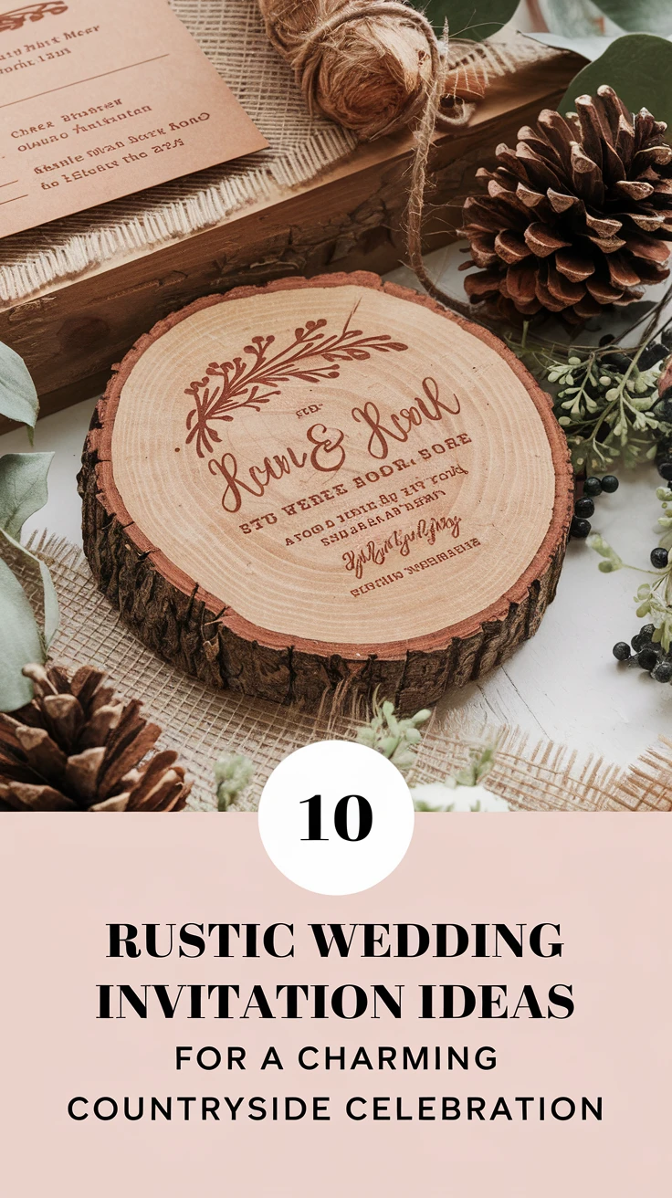 10 rustic wedding invitation ideas for a charming countryside celebration