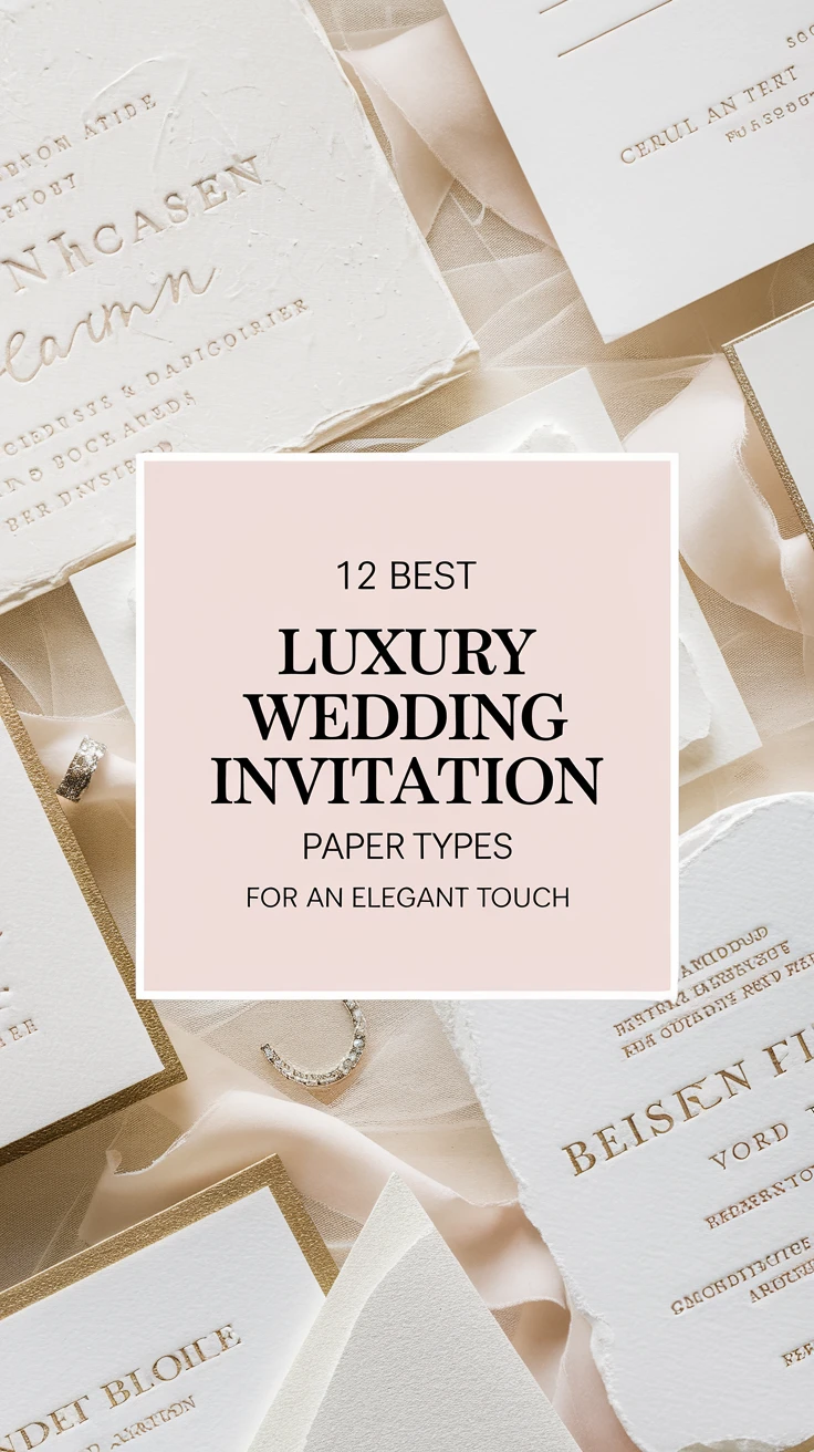 12 best luxury wedding invitation paper types for an elegant touch