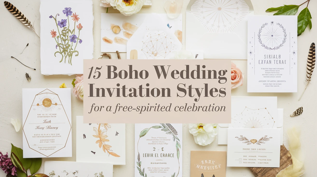15 boho wedding invitation styles for a free-spirited celebration