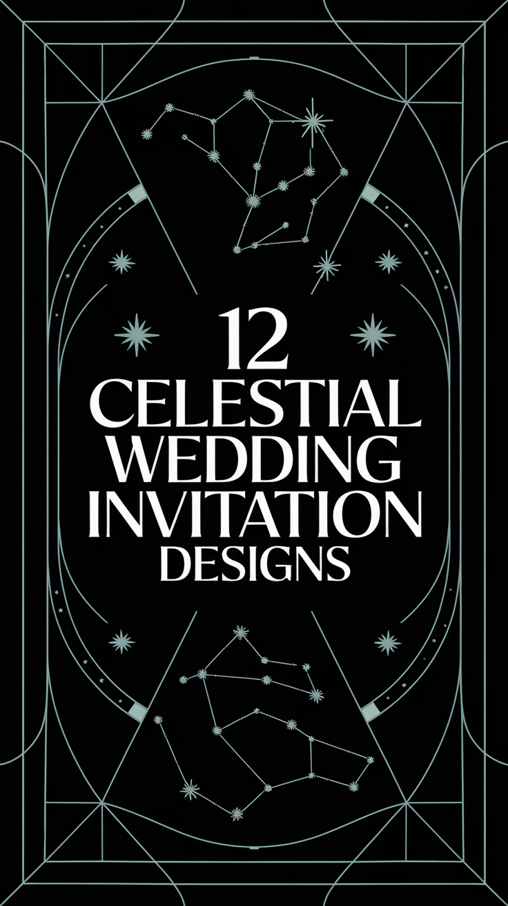 12 celestial wedding invitation designs for a dreamy starry night theme