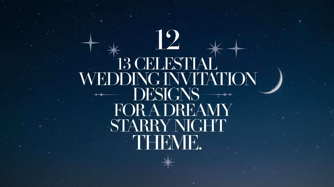 12 celestial wedding invitation designs for a dreamy starry night theme