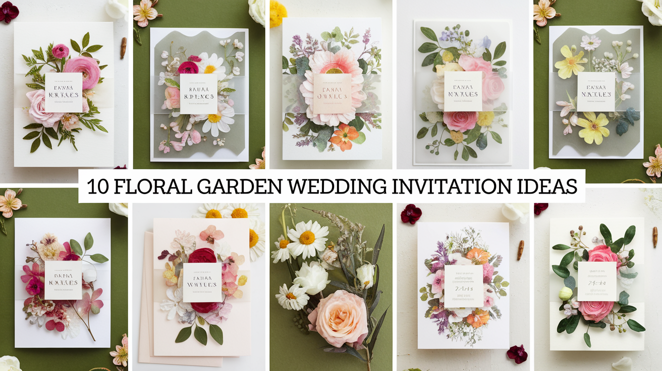 10 floral garden wedding invitation ideas for an elegant outdoor wedding