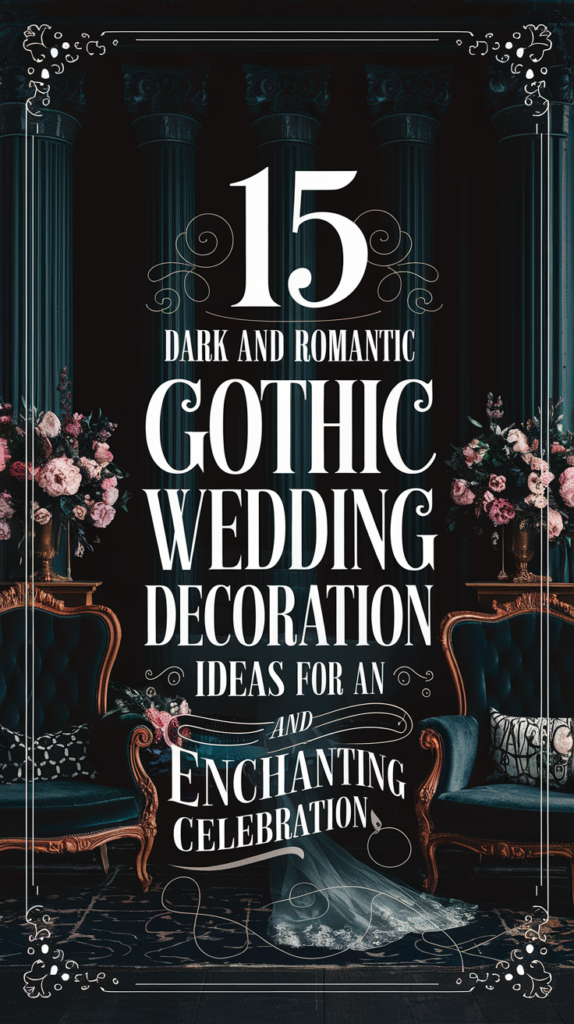 15 Dark and Romantic Gothic Wedding Decoration Ideas for an Enchanting Celebration