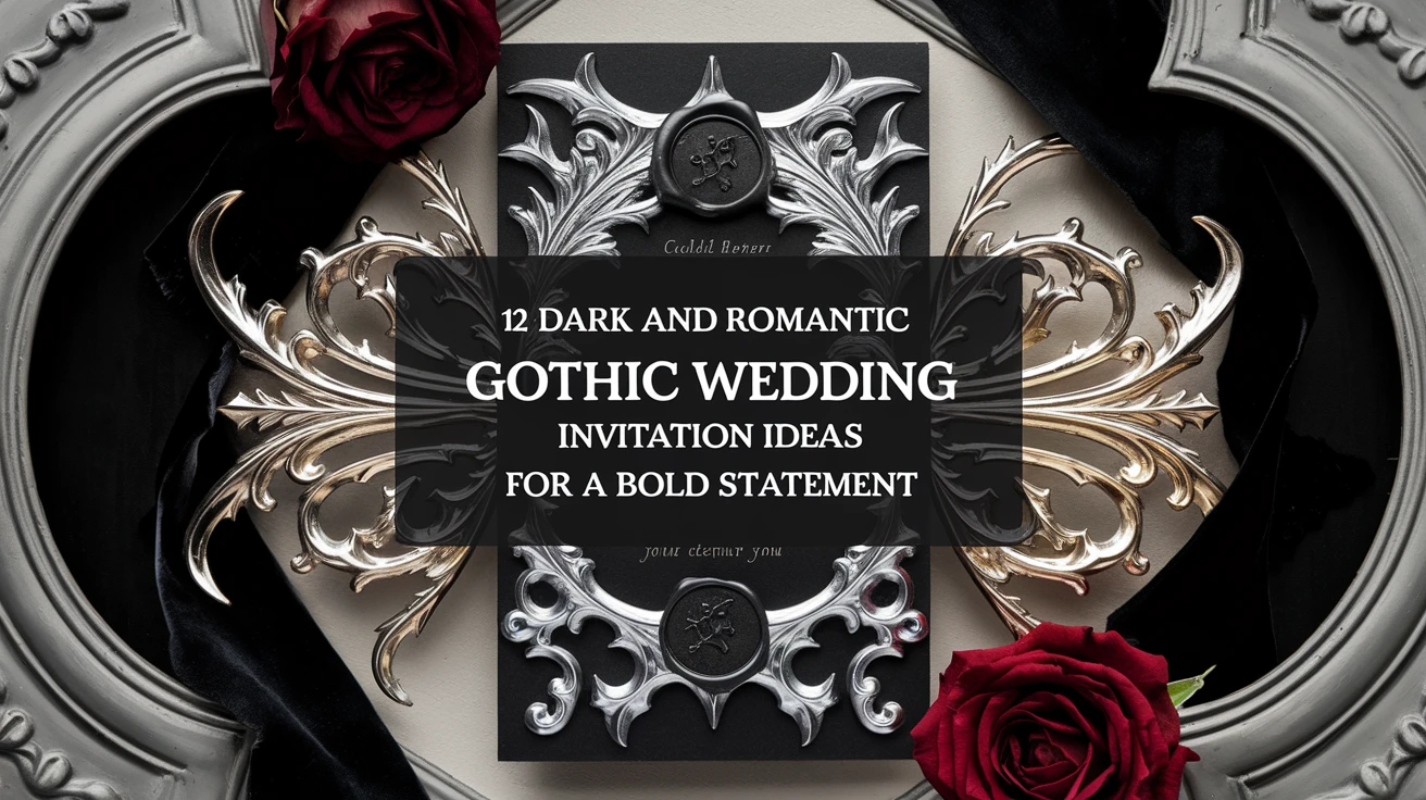 12 dark and romantic gothic wedding invitation ideas for a bold statement