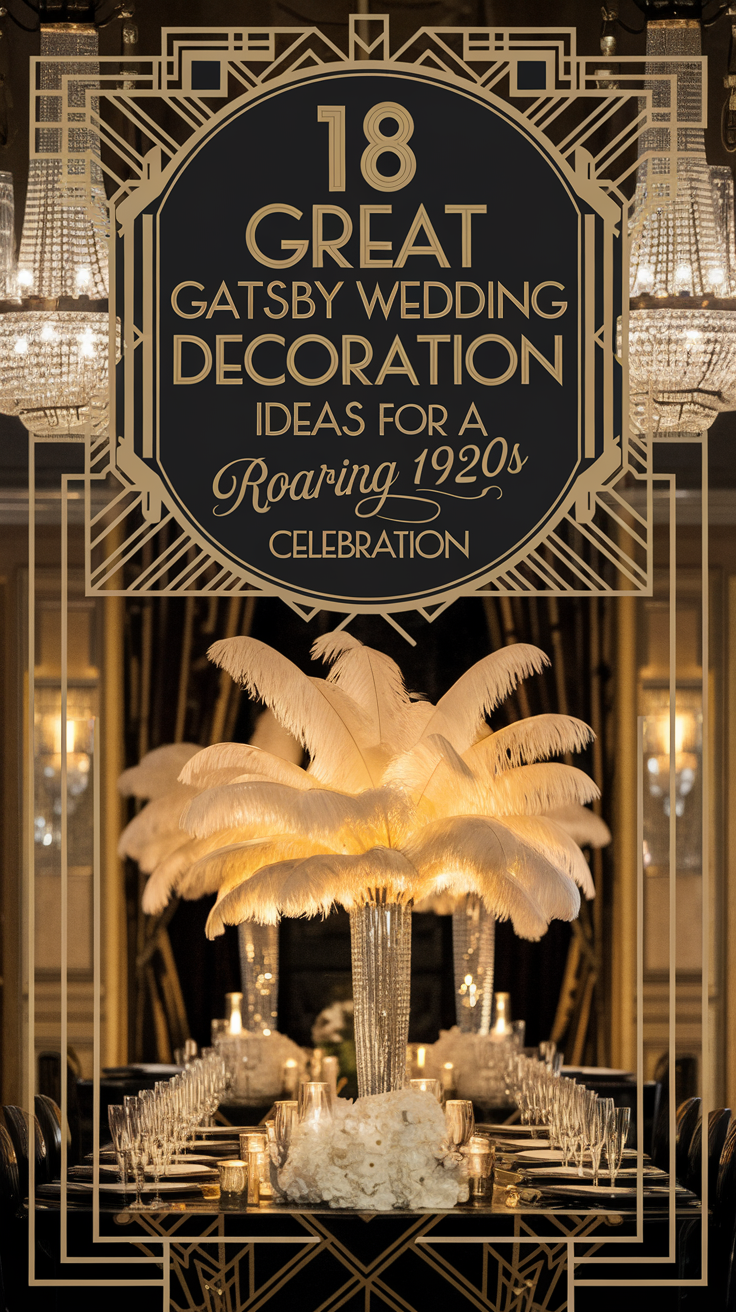 18 Great Gatsby Wedding Decoration Ideas for a Roaring 1920s Celebration