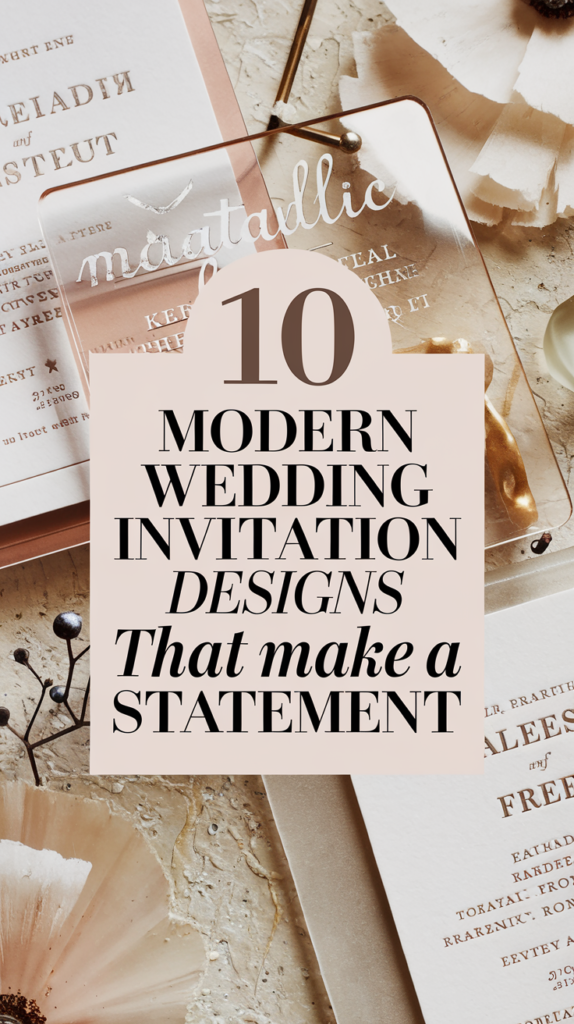 10 sleek and modern wedding invitation designs that make a statement