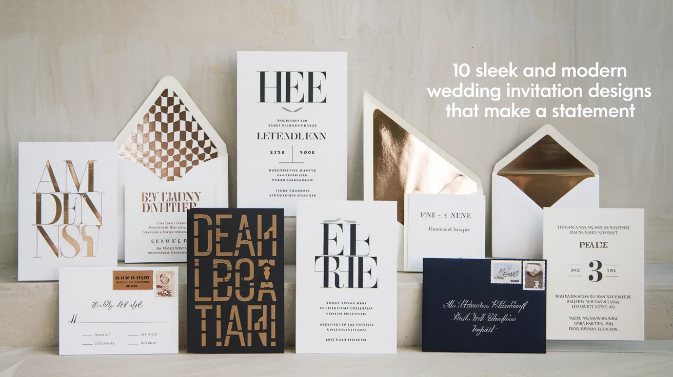 10 sleek and modern wedding invitation designs that make a statement