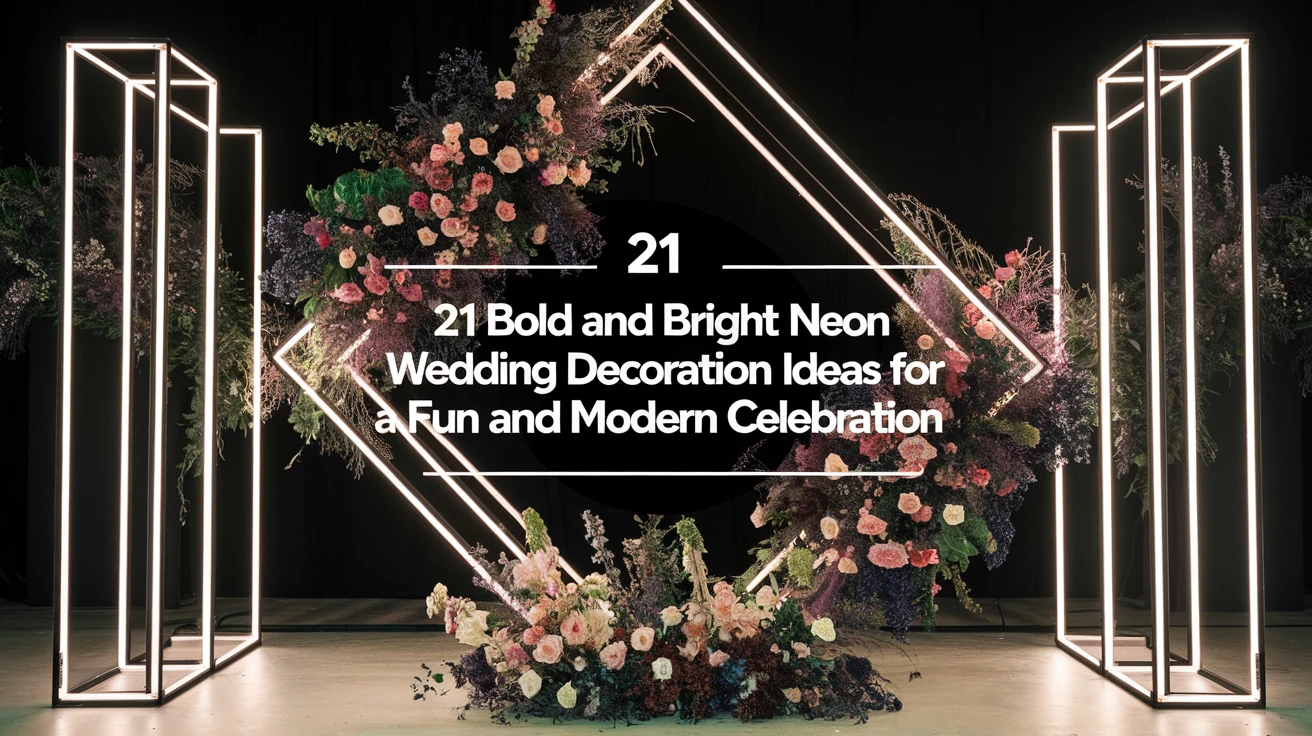 21 Bold and Bright Neon Wedding Decoration Ideas for a Fun and Modern Celebration