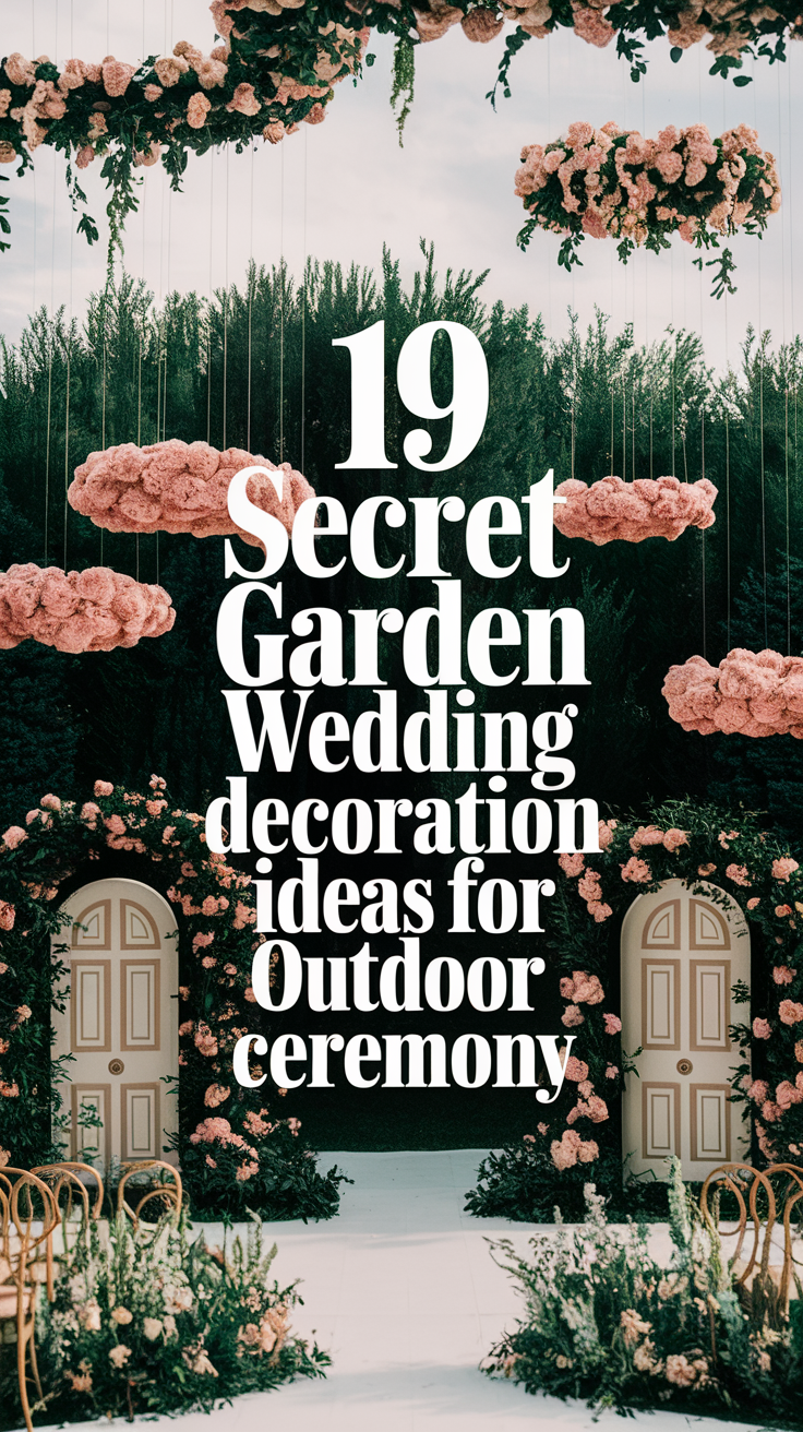 19 Secret Garden Wedding Decoration Ideas for a Outdoor Ceremony