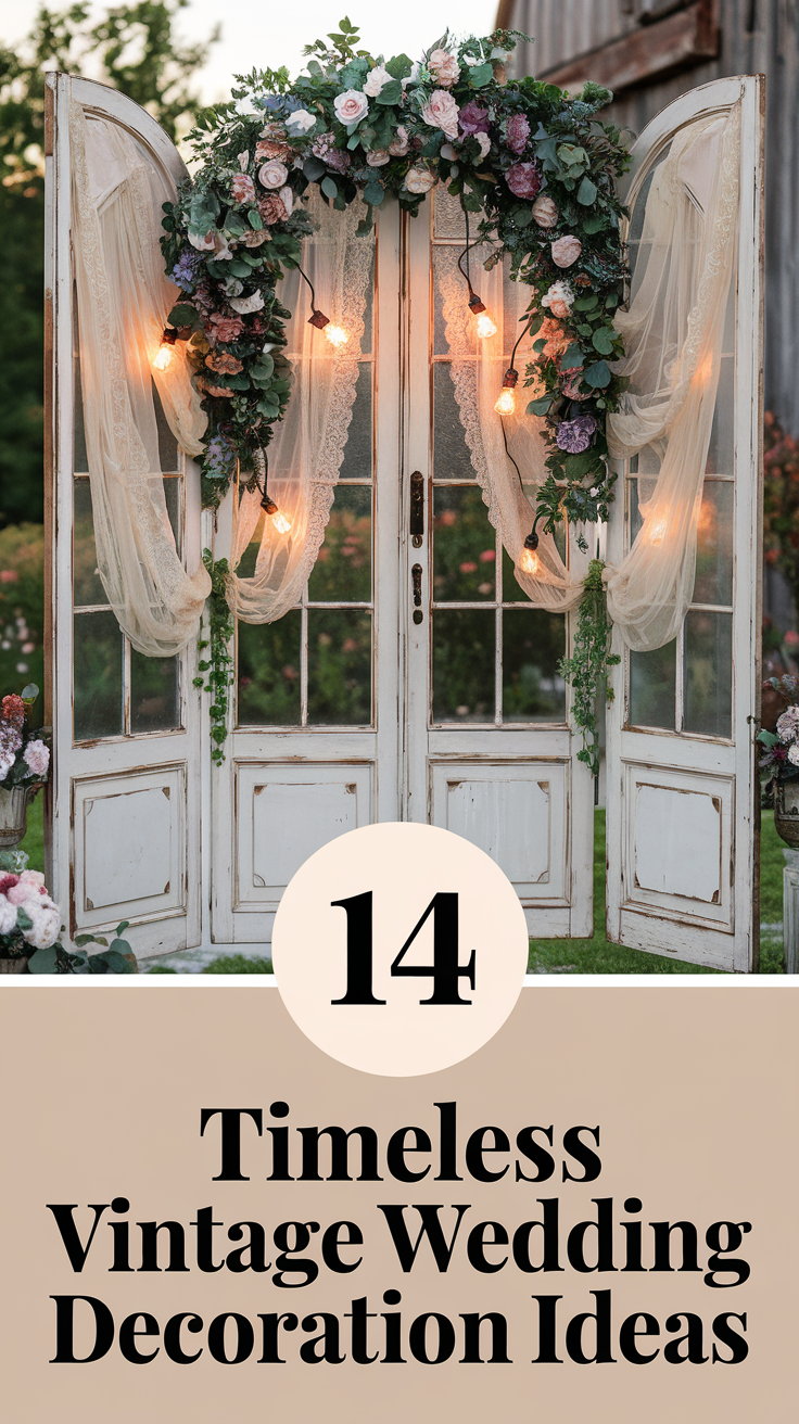 14 Timeless Vintage Wedding Decoration Ideas for a Classic Celebration