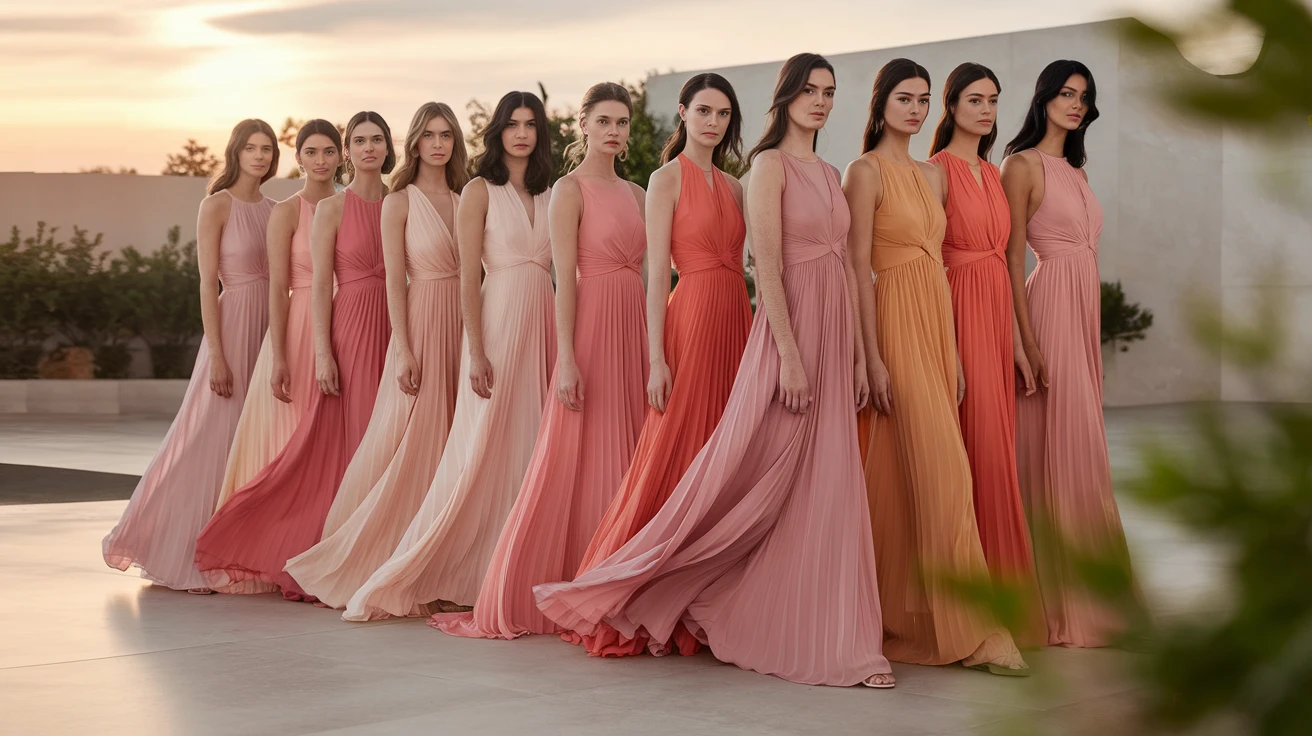 1. Classic Sunset Ombre: Pink to Orange Perfection
