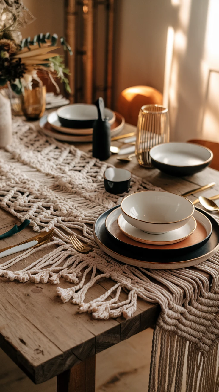 1. Macramé Table Runners