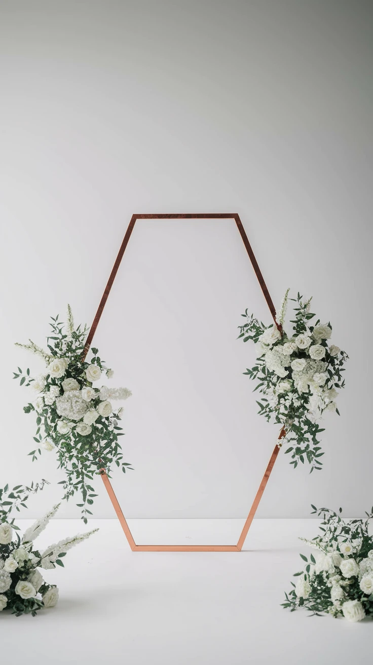 1. Simple Geometric Ceremony Backdrop
