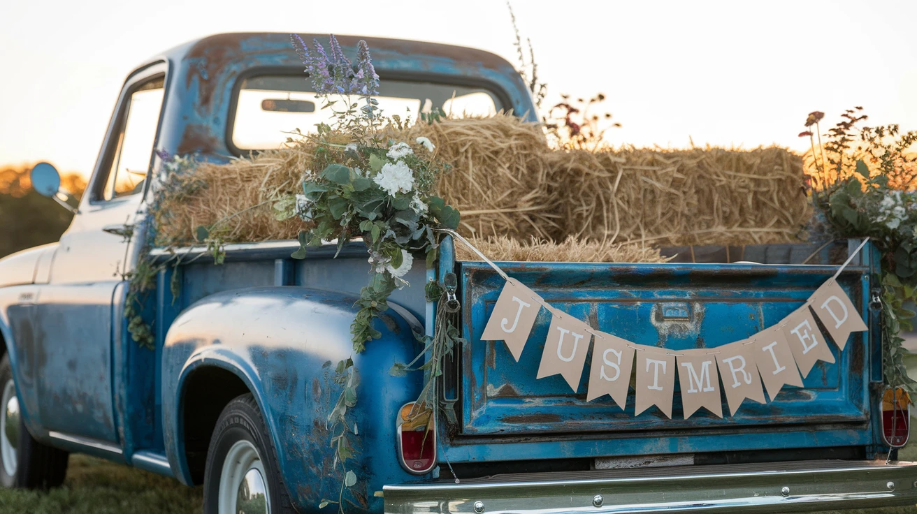 13. Vintage Pickup Truck Display