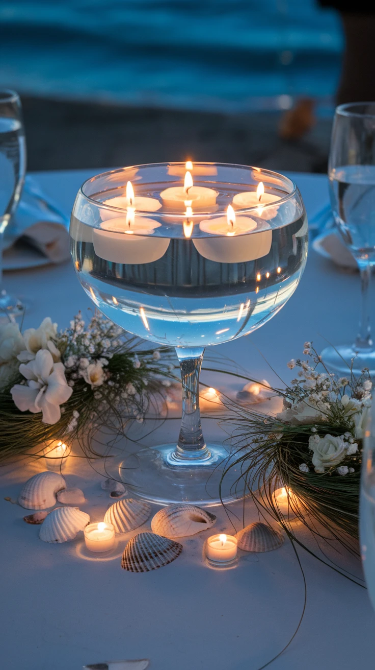 16. Floating Candle Centerpieces