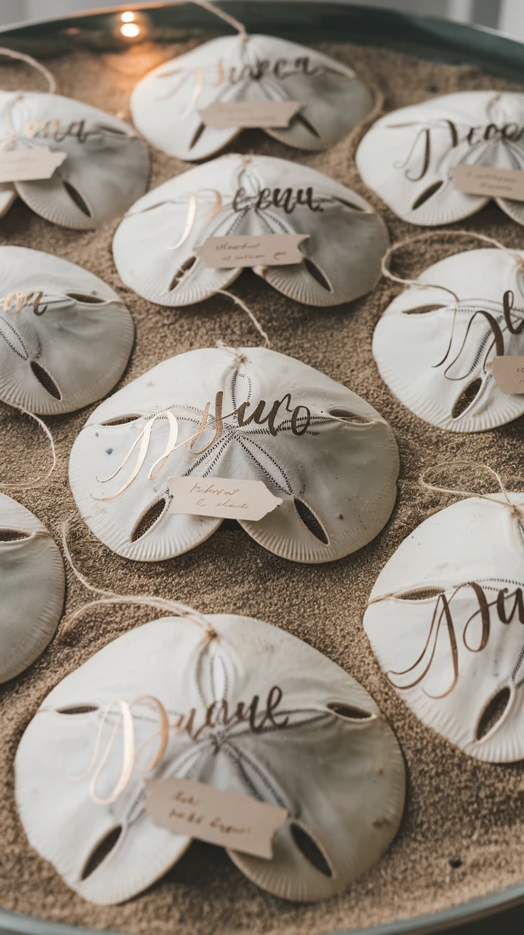 19. Sand Dollar Escort Cards