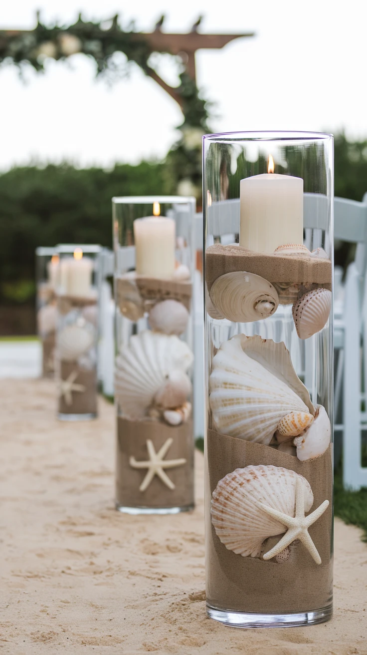 2. Seashell Aisle Markers