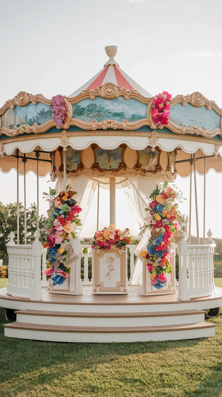 3. Carousel-Inspired Ceremony Arch