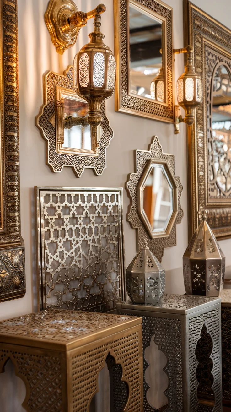 3. Ornate Metal Decor