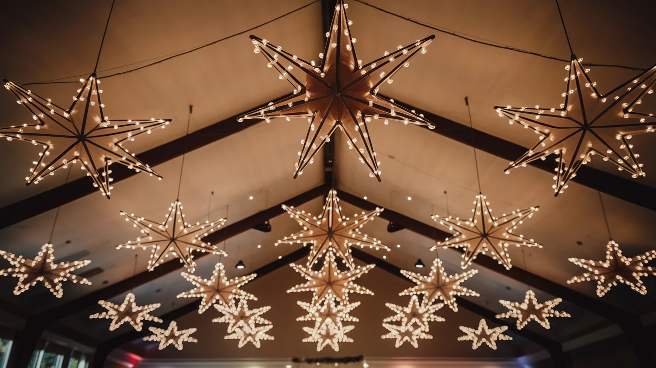 3. Star-Shaped String Light Clusters