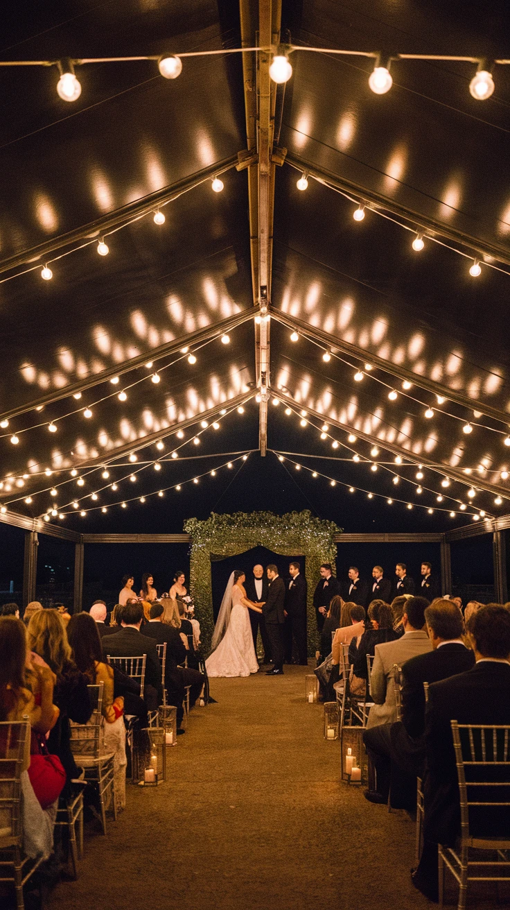 4. Festoon Lighting Ceremony Canopy