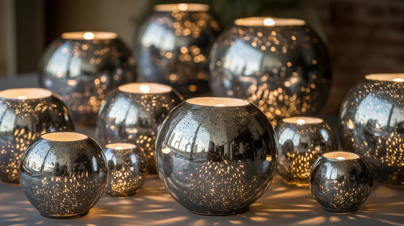 4. LED Mercury Glass Orbs
