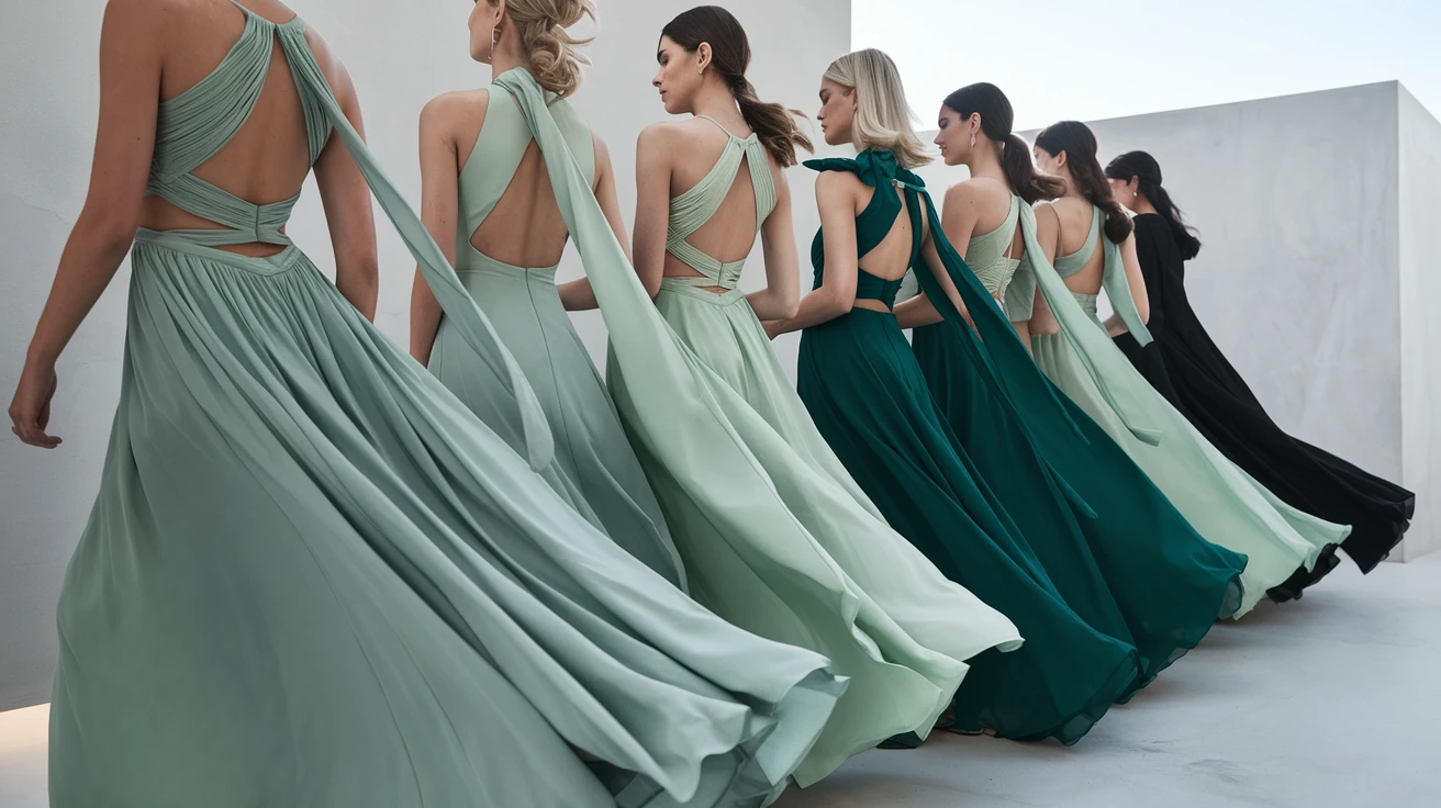 4. Nature's Touch: Green Ombre Elegance