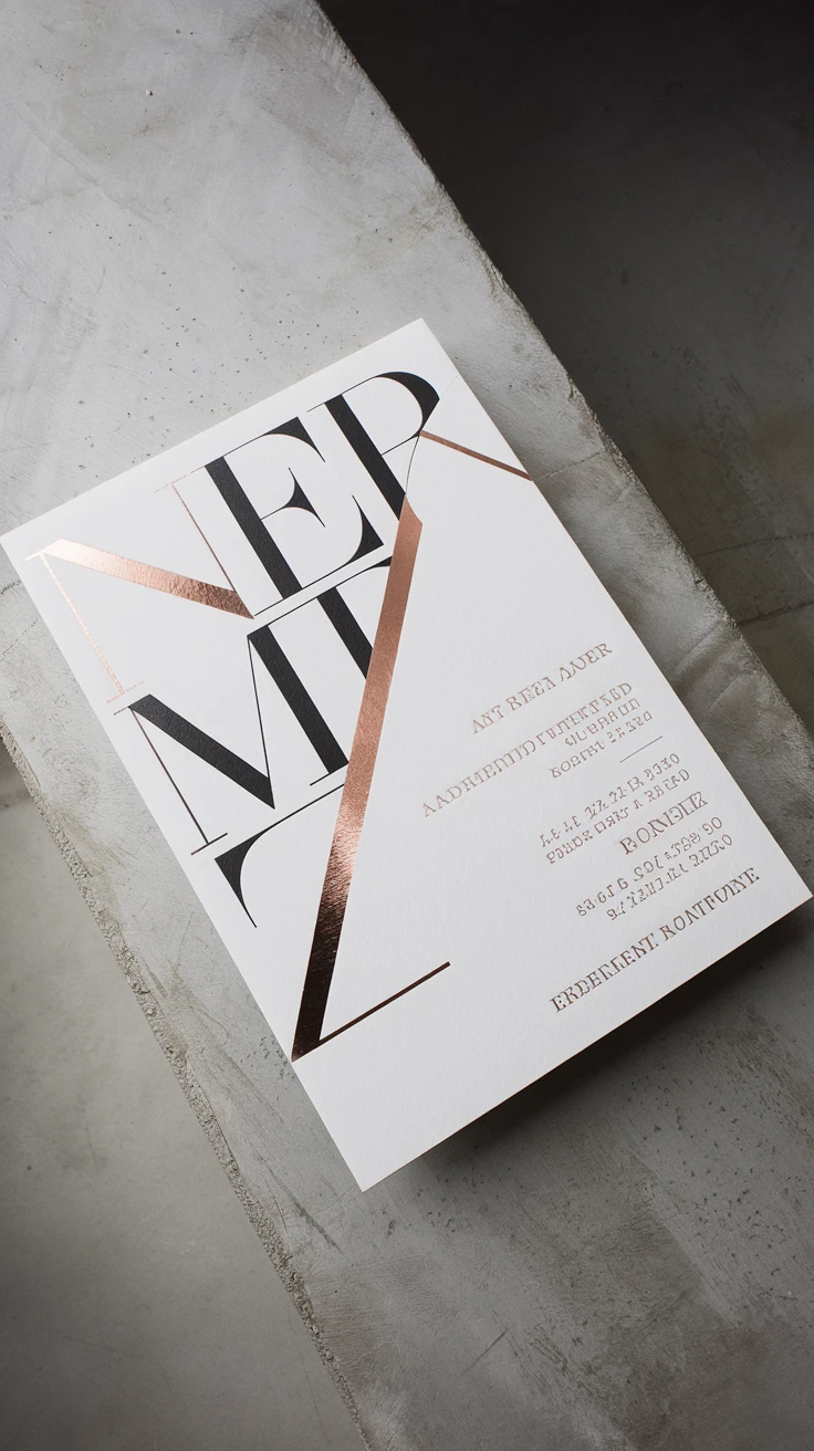 5. Contemporary Style: Modern Minimalist Invitations