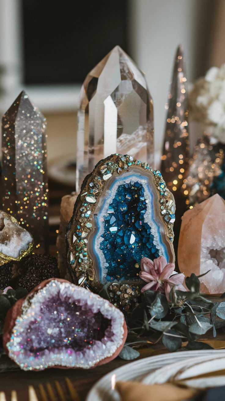 5. Crystal and Geode Accents