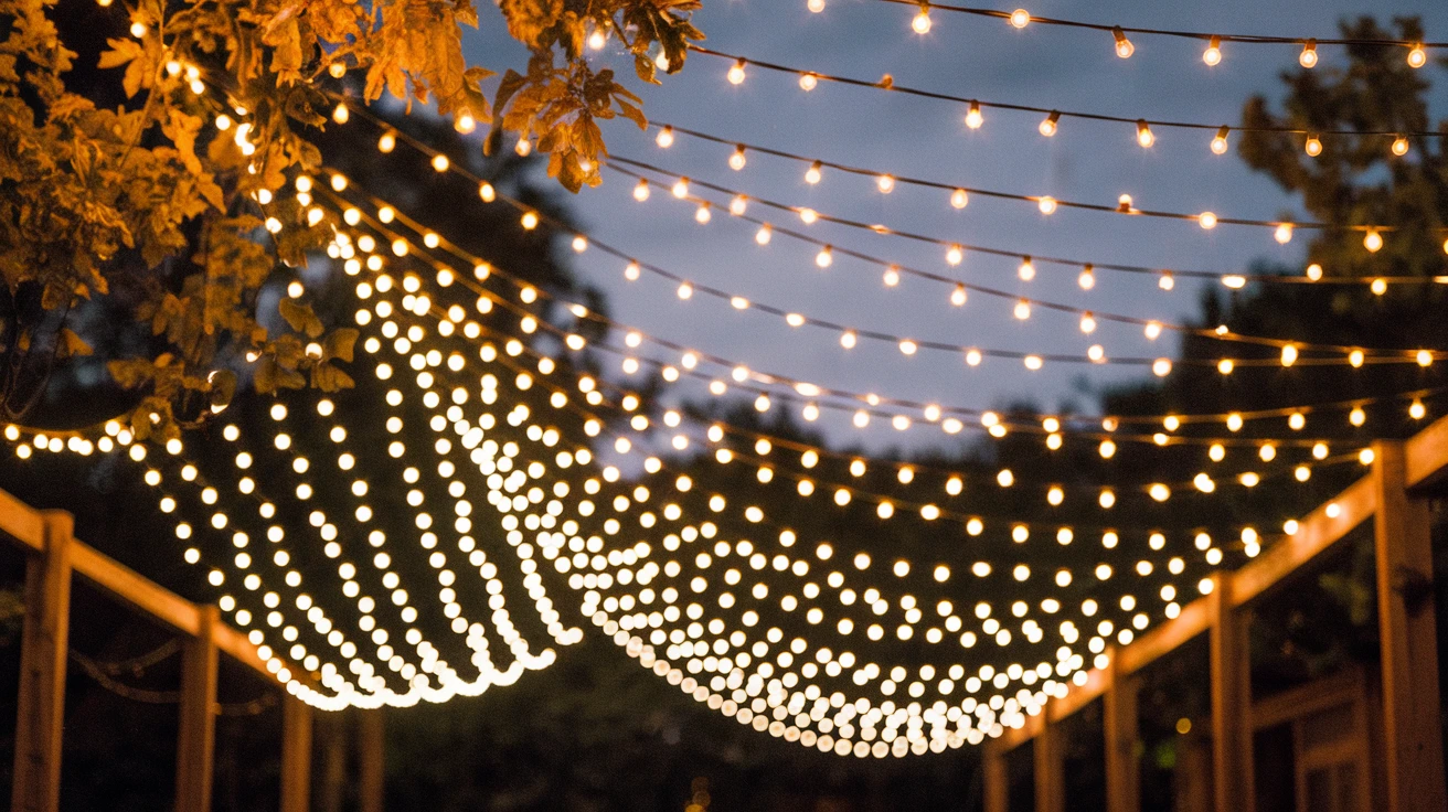 5. String Light Canopy