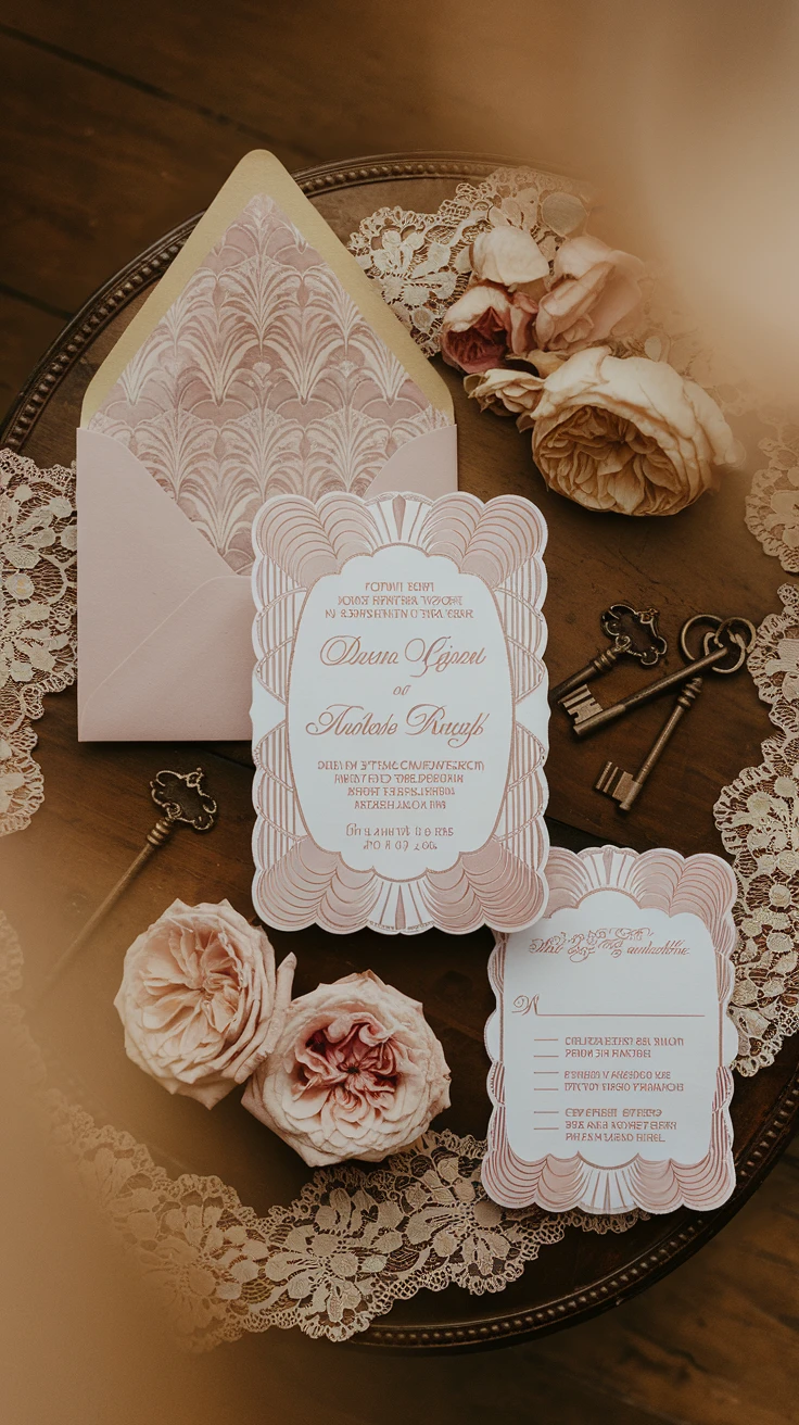 6. Vintage Romance: Retro-Inspired Invitations