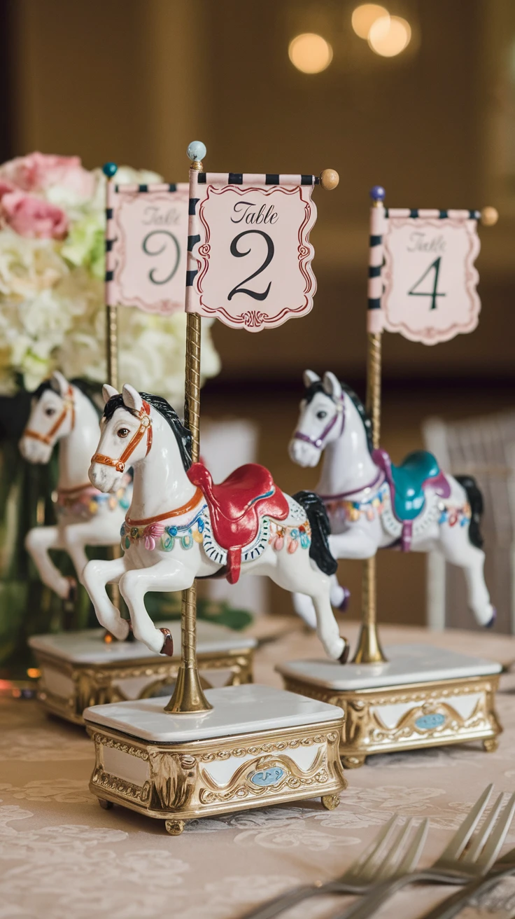 8. Carousel Horse Table Numbers