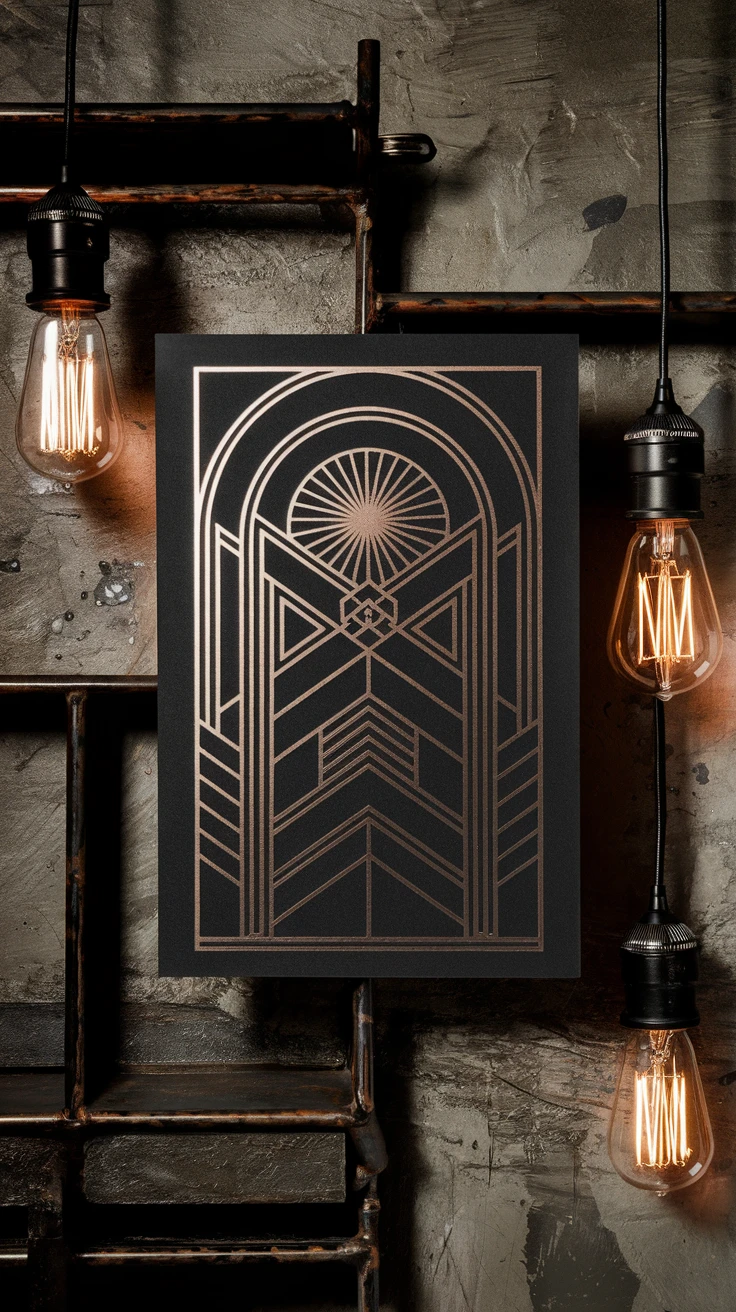 9. Industrial Elegance: Urban-Themed Invitations