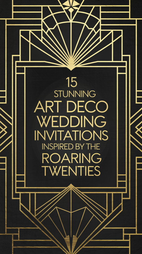 15 stunning art deco wedding invitations inspired by the roaring twenties