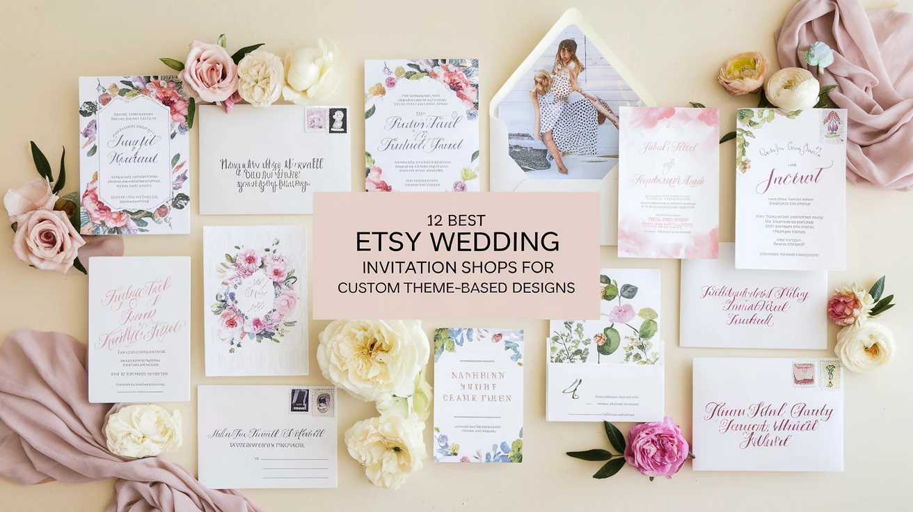 12 best Etsy wedding invitation shops for custom theme-based designs