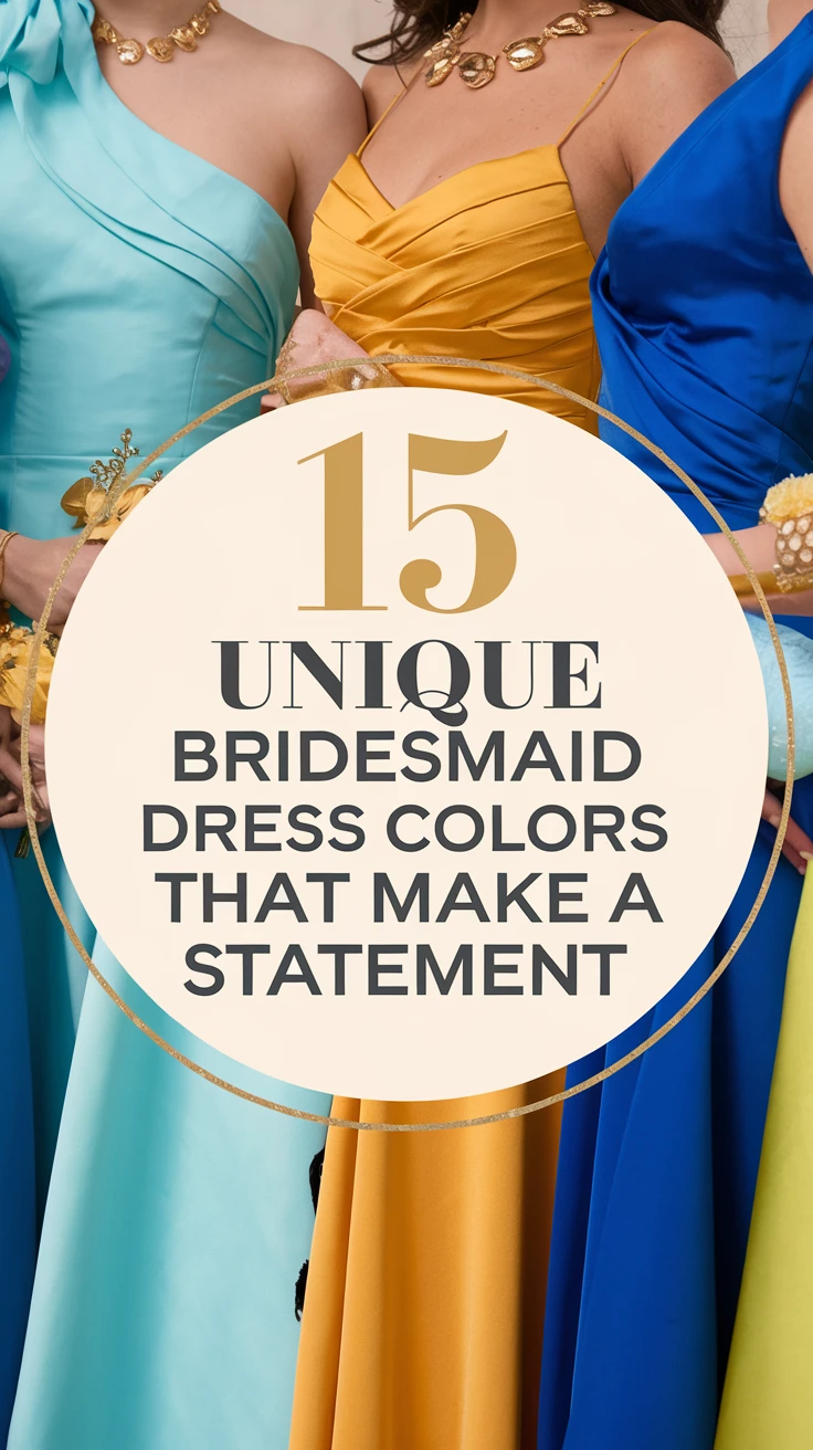 15 Unique Bridesmaid Dress Colors That Make a Statement