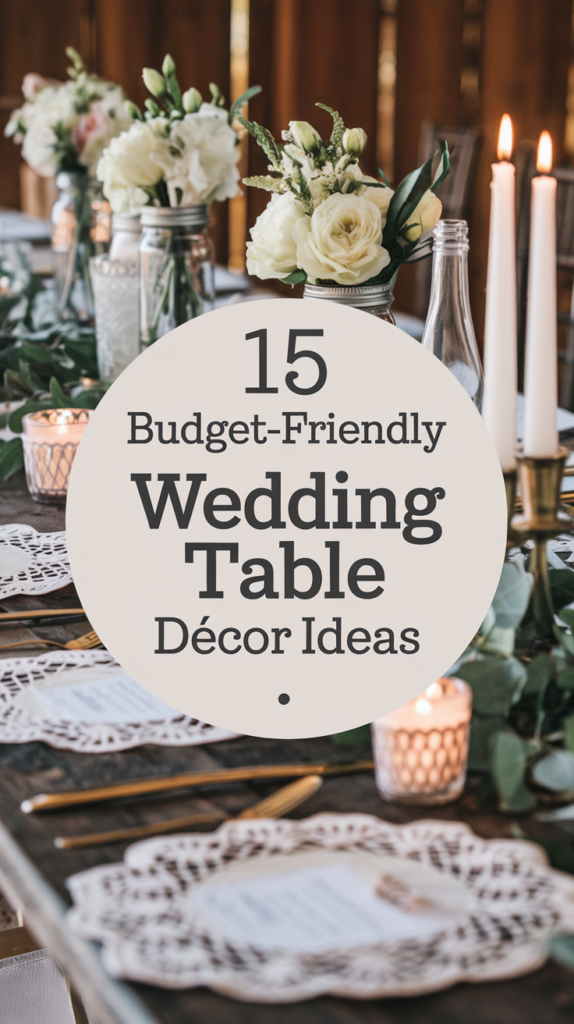 15 Stylish Budget-Friendly Wedding Table Decor Ideas