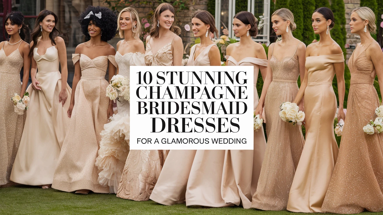 10 Stunning Champagne Bridesmaid Dresses for a Glamorous Wedding