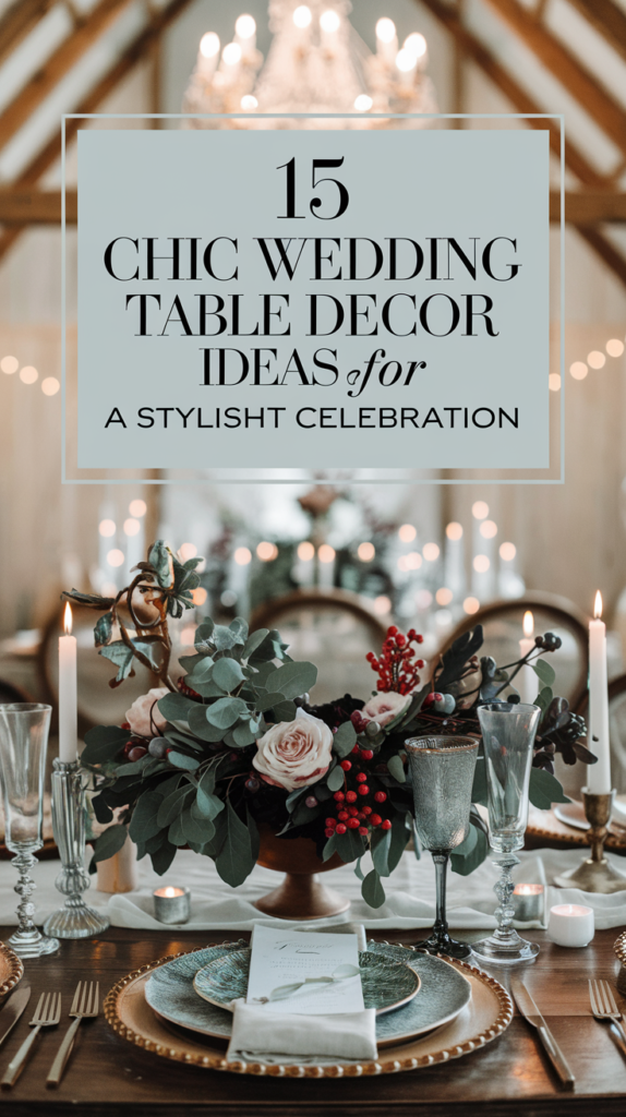 15 Chic Wedding Table Decor Ideas for a Stylish Celebration