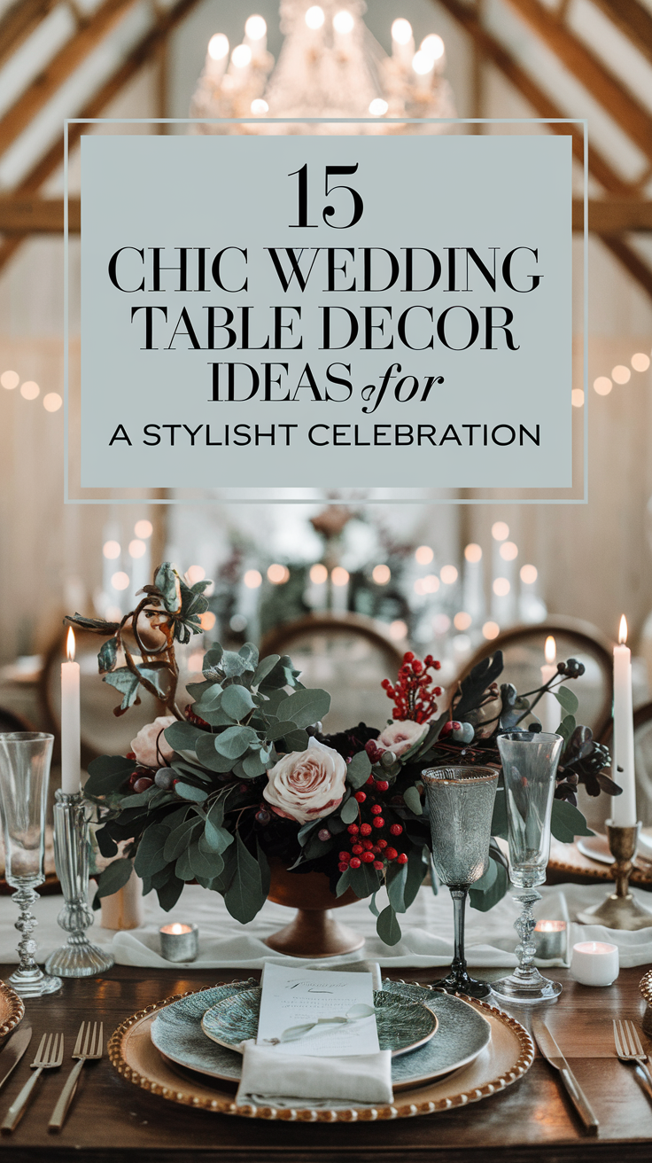 15 Chic Wedding Table Decor Ideas for a Stylish Celebration