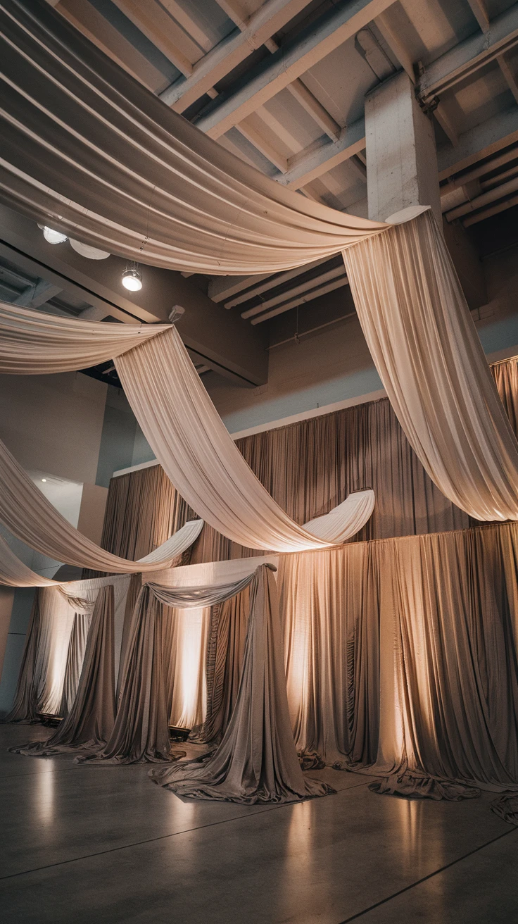 Dramatic Draping and Fabric Installations