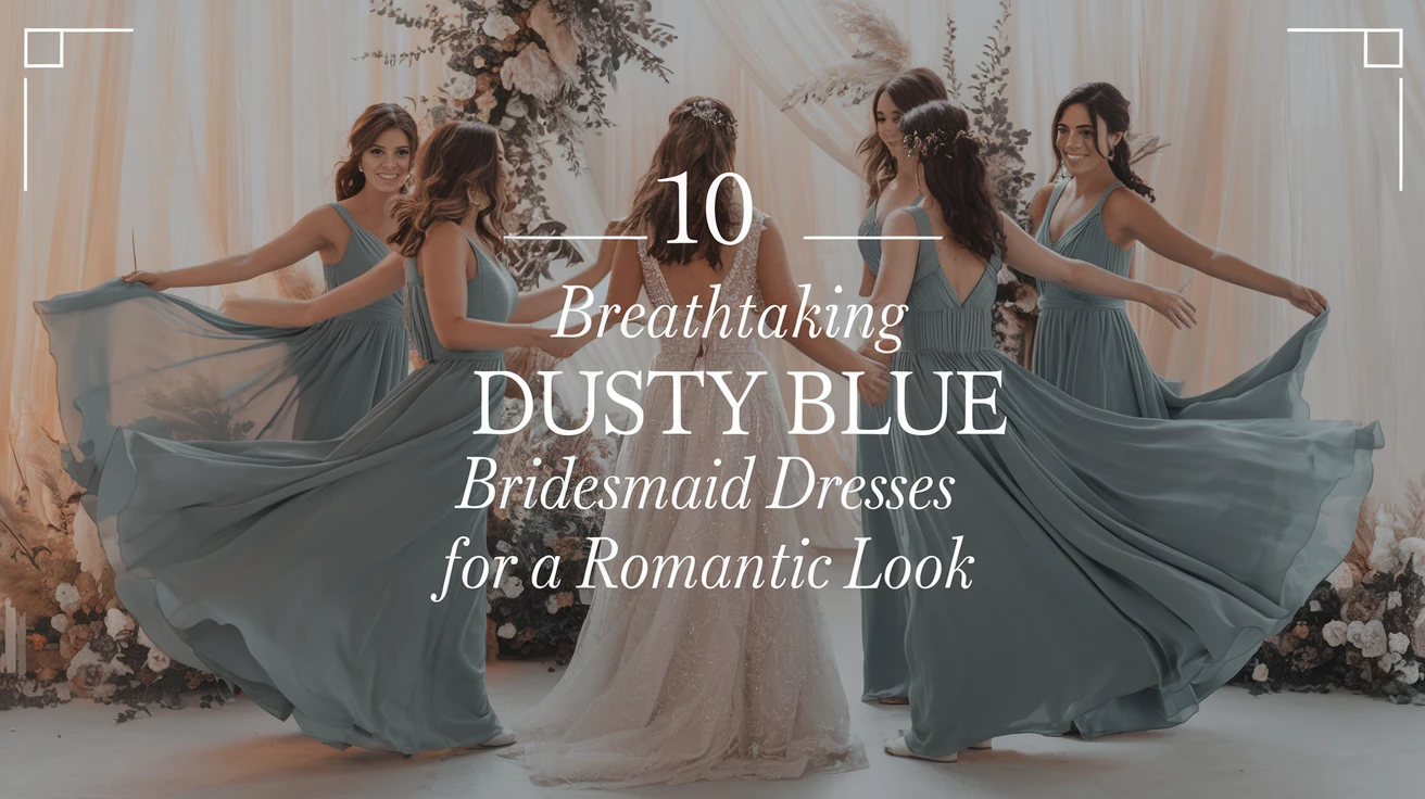 10 Breathtaking Dusty Blue Bridesmaid Dresses for a Romantic Look