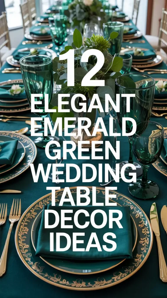 12 Elegant Emerald Green Wedding Table Decor Ideas for a Bold Statement