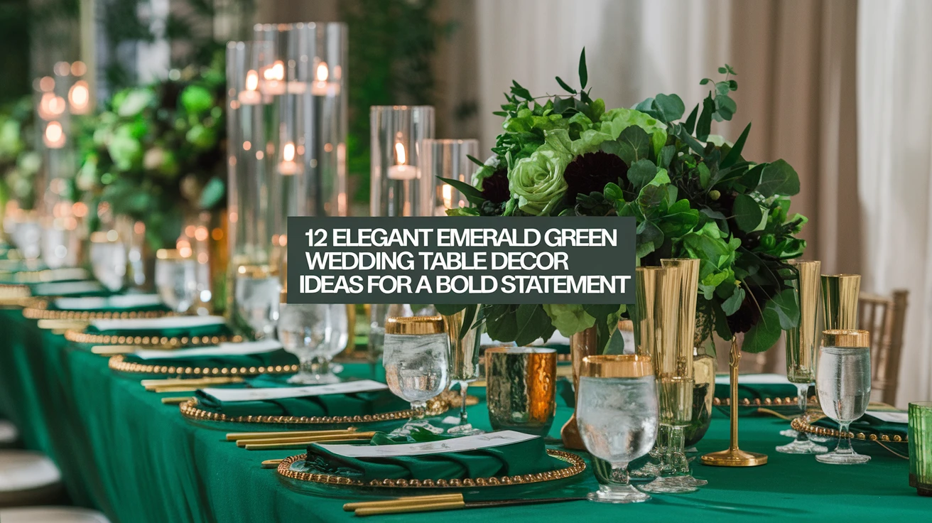12 Elegant Emerald Green Wedding Table Decor Ideas for a Bold Statement