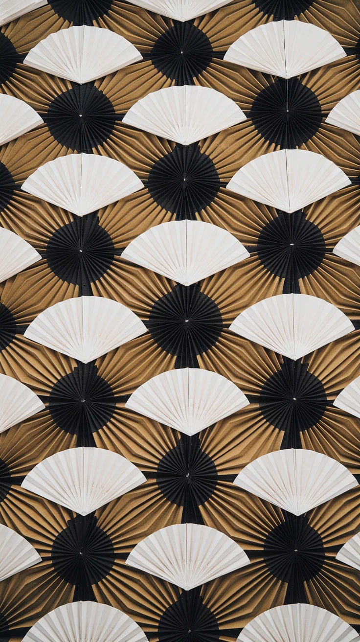 Feather and Fan Photo Backdrop