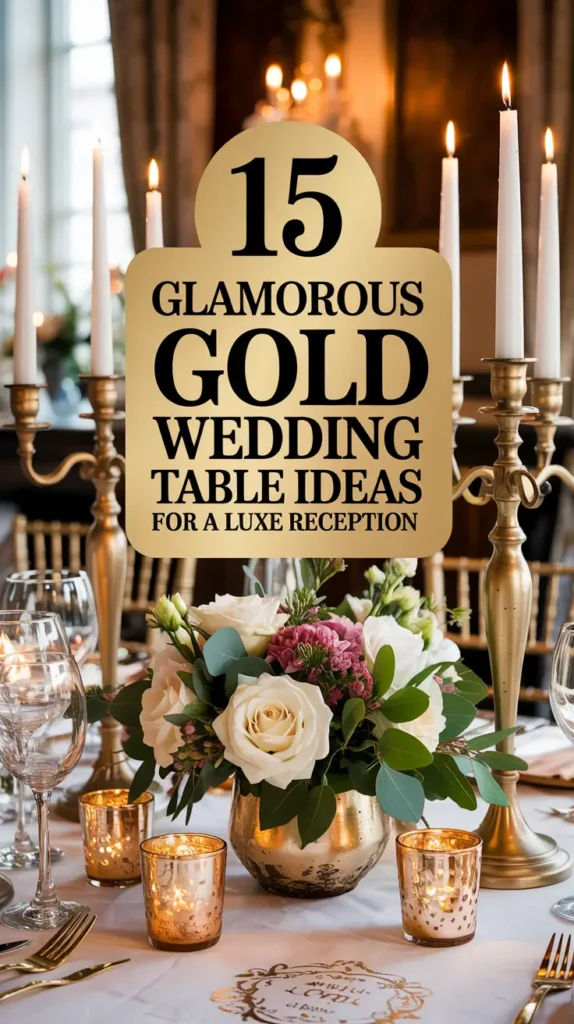 15 Glamorous Gold Wedding Table Decor Ideas for a Luxe Reception