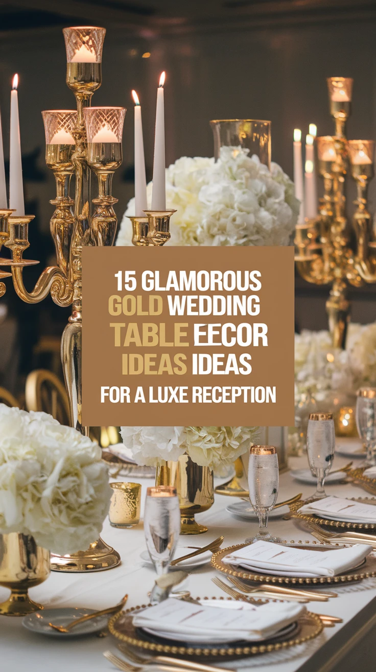15 Glamorous Gold Wedding Table Decor Ideas for a Luxe Reception