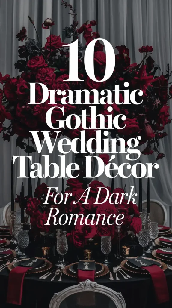10 Dramatic Gothic Wedding Table Decor Ideas for a Dark Romance