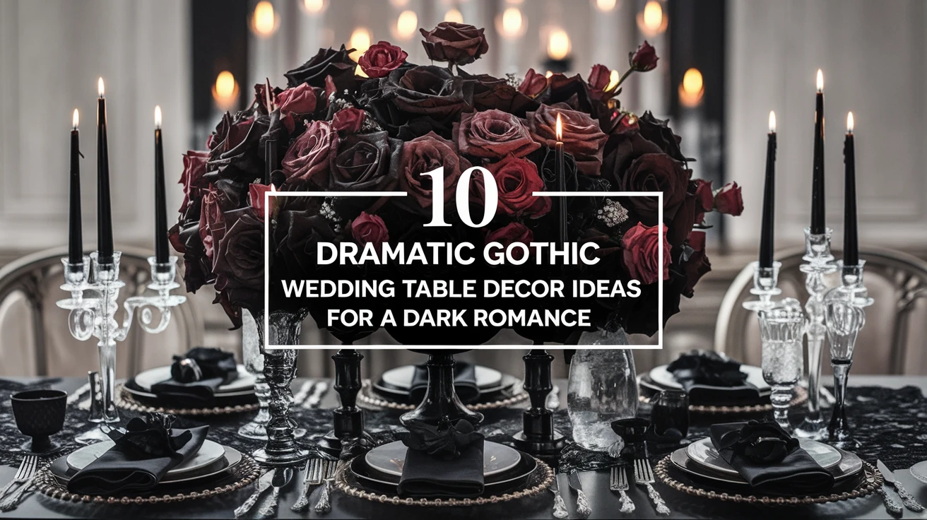 10 Dramatic Gothic Wedding Table Decor Ideas for a Dark Romance