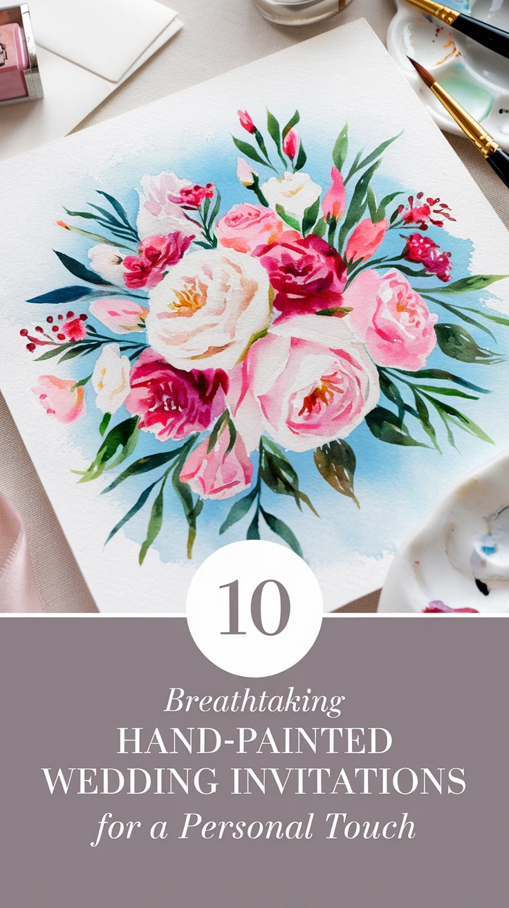 10 breathtaking hand-painted wedding invitations for a personal touch
